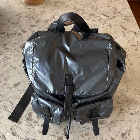 Women’s Kenneth Cole NY Gunmetal Vesey Water Resistant Nylon Backpack - Picture 1 of 7